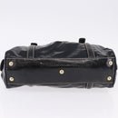 GUCCI Web Sherry Line Hand Bag PVC Canvas Black Gold 170009 Auth 189937-11