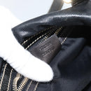 GUCCI Web Sherry Line Hand Bag PVC Canvas Black Gold 170009 Auth 189937-18