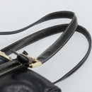 GUCCI Web Sherry Line Hand Bag PVC Canvas Black Gold 170009 Auth 189937-9
