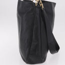 GUCCI Bamboo Shoulder Bag Leather 2way Black Gold 001 3444 1577 Auth 189938-4