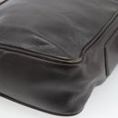 BALLY Shoulder Bag Leather Brown Gold Auth 189939-12