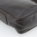 BALLY Shoulder Bag Leather Brown Gold Auth 189939-13