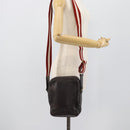 BALLY Shoulder Bag Leather Brown Gold Auth 189939-22