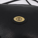 GUCCI Shoulder Bag Leather Black Gold 07 37 4916 Auth 189941-18