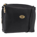 GUCCI Shoulder Bag Leather Black Gold 07 37 4916 Auth 189941-1