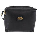 GUCCI Shoulder Bag Leather Black Gold 07 37 4916 Auth 189941-13