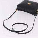 GUCCI Shoulder Bag Leather Black Gold 07 37 4916 Auth 189941-7