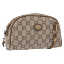 GUCCI GG Supreme Shoulder Bag PVC Beige Gold Auth 189942-1