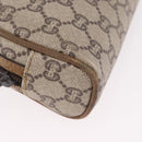 GUCCI GG Supreme Shoulder Bag PVC Beige Gold Auth 189942-10