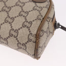 GUCCI GG Supreme Shoulder Bag PVC Beige Gold Auth 189942-16