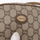 GUCCI GG Supreme Shoulder Bag PVC Beige Gold Auth 189942-17