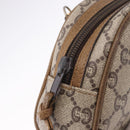 GUCCI GG Supreme Shoulder Bag PVC Beige Gold Auth 189942-18