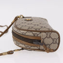 GUCCI GG Supreme Shoulder Bag PVC Beige Gold Auth 189942-4