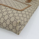 GUCCI GG Supreme Web Sherry Line Tote Bag PVC Beige Gold Auth 189947-9