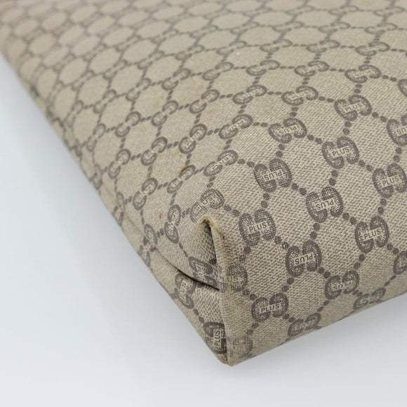 GUCCI GG Supreme Web Sherry Line Tote Bag PVC Beige Gold Auth 189947