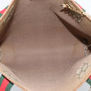 GUCCI GG Supreme Web Sherry Line Tote Bag PVC Beige Gold Auth 189947-11