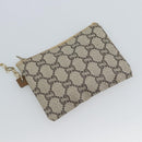 GUCCI GG Supreme Web Sherry Line Tote Bag PVC Beige Gold Auth 189947-20
