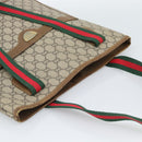 GUCCI GG Supreme Web Sherry Line Tote Bag PVC Beige Gold Auth 189947-6