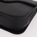 GIVENCHY Hand Bag Leather 2way Black Gold Auth 189948A-13