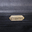 GIVENCHY Hand Bag Leather 2way Black Gold Auth 189948A-18