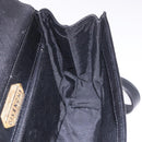 GIVENCHY Hand Bag Leather 2way Black Gold Auth 189948A-20