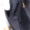 GIVENCHY Hand Bag Leather 2way Black Gold Auth 189948A-21
