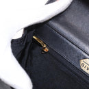 GIVENCHY Hand Bag Leather 2way Black Gold Auth 189948A-22