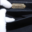 GIVENCHY Hand Bag Leather 2way Black Gold Auth 189948A-23