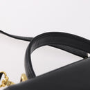 GIVENCHY Hand Bag Leather 2way Black Gold Auth 189948A-8