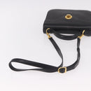GIVENCHY Hand Bag Leather 2way Black Gold Auth 189948A-9