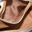 CELINE Macadam Canvas Boston Bag PVC Leather Brown Gold Auth 189950A-11