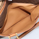 CELINE Macadam Canvas Boston Bag PVC Leather Brown Gold Auth 189950A-22