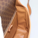 CELINE Macadam Canvas Circle Shoulder Bag PVC Leather Brown Gold Auth 189954A-18