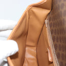 CELINE Macadam Canvas Circle Shoulder Bag PVC Leather Brown Gold Auth 189954A-19
