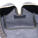 CELINE Macadam Canvas Boston Bag PVC Leather Black Gold Auth 189955A-20