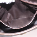 CELINE Macadam Shoulder Bag Leather Brown Gold Auth 189957-23