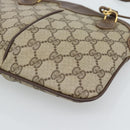 GUCCI GG Supreme Web Sherry Line Bag PVC Beige Gold 904 02 047 Auth 189958-16