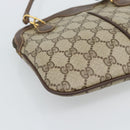 GUCCI GG Supreme Web Sherry Line Bag PVC Beige Gold 904 02 047 Auth 189958-17