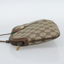 GUCCI GG Supreme Web Sherry Line Bag PVC Beige Gold 904 02 047 Auth 189958-4