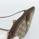 GUCCI GG Supreme Web Sherry Line Bag PVC Beige Gold 904 02 047 Auth 189958-6