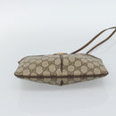 GUCCI GG Supreme Web Sherry Line Bag PVC Beige Gold 904 02 047 Auth 189958-5
