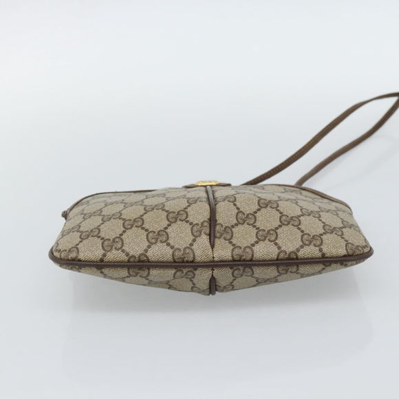 GUCCI GG Supreme Web Sherry Line Bag PVC Beige Gold 904 02 047 Auth 189958