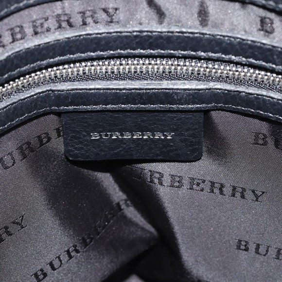 BURBERRY Nova Check Tote Bag Canvas Beige Silver Auth 189960A