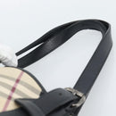 BURBERRY Nova Check Tote Bag Canvas Beige Silver Auth 189960A-8