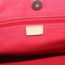 BURBERRY Nova Check Hand Bag Canvas Beige Silver Auth 189961A-17