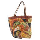 Salvatore Ferragamo Tote Bag PVC Canvas Multicolor Gold Auth 189962A-13