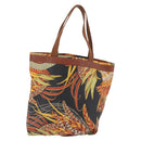 Salvatore Ferragamo Tote Bag PVC Canvas Multicolor Gold Auth 189962A-2