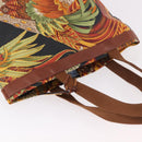 Salvatore Ferragamo Tote Bag PVC Canvas Multicolor Gold Auth 189962A-6