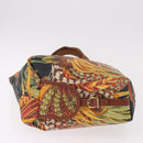 Salvatore Ferragamo Tote Bag PVC Canvas Multicolor Gold Auth 189962A-5