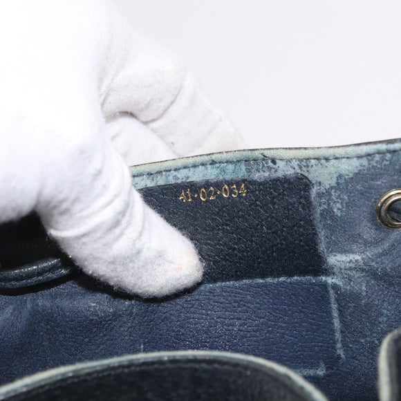 GUCCI GG Supreme Sherry Line Shoulder Bag PVC Navy Gold 41 02 034 Auth 189963